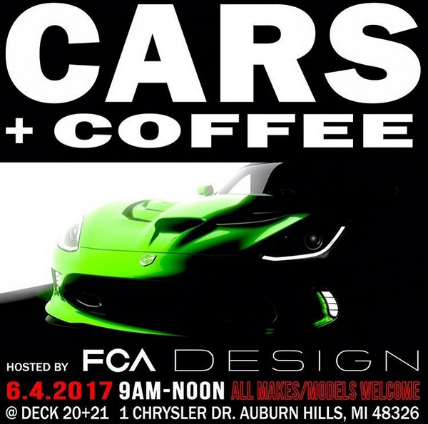 FCA Cars + Coffee promotional poster Viper