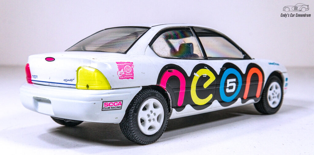 White Brookfield Collector's Guild Dodge Neon racecar model