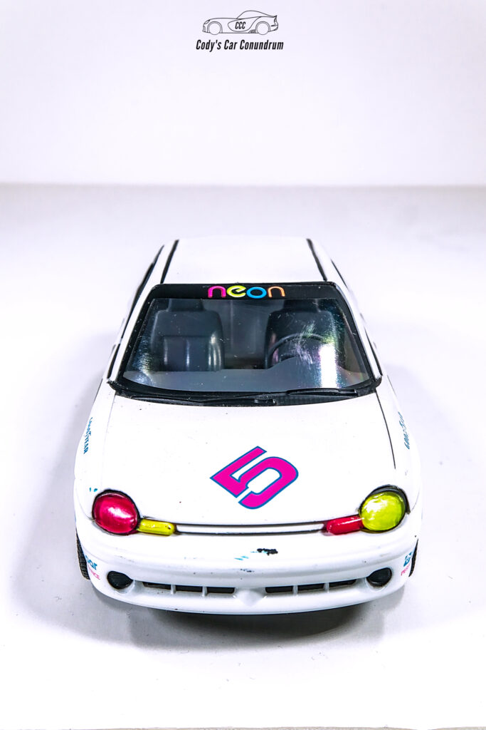 Top down shot of a Brookfield Dodge Neon model white