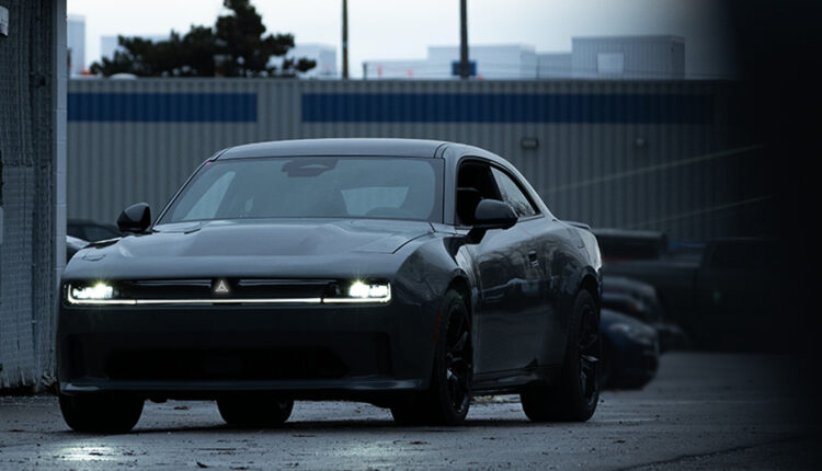 A Dodge teaster photo of the upcoming Charger EV